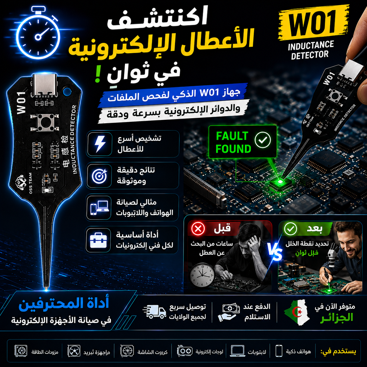 W01 💻 أداة الصيانة الذكية … وفّر ساعات من البحث عن الأعطال ⏱️