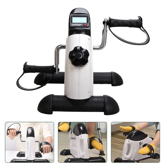 Black-White mini Pedal Manuel / الدواسة اليدوية لتمرين الذراعين والأرجل / دراجة تمارين رياضية