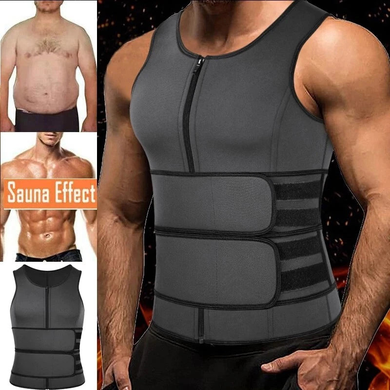 سترة حرارية رجالية لنحت الخصر وشد البطن أثناء التمرين Fit Burn