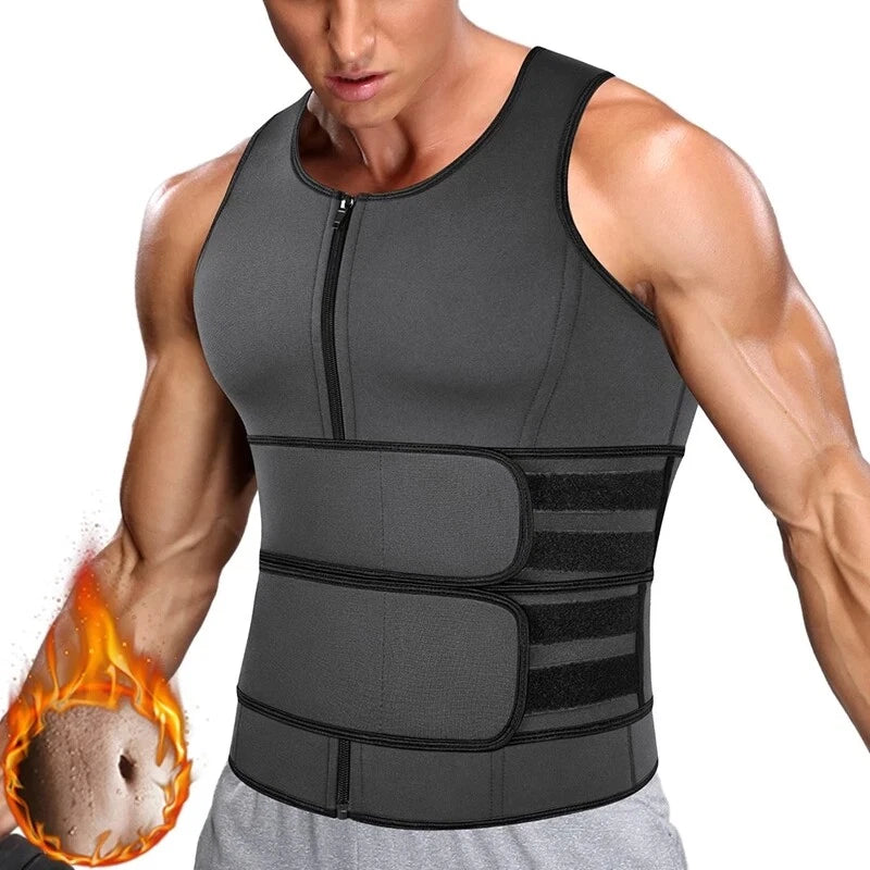 سترة حرارية رجالية لنحت الخصر وشد البطن أثناء التمرين Fit Burn